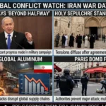 ईरान युद्ध दिन 32: नेतन्याहू बोले “आधे से ज़्यादा काम हुआ”, IRGC नेवी चीफ तांगसिरी की मौत पुष्ट, होली सेपल्कर संकट सुलझा, पेरिस में बम हमला नाकाम