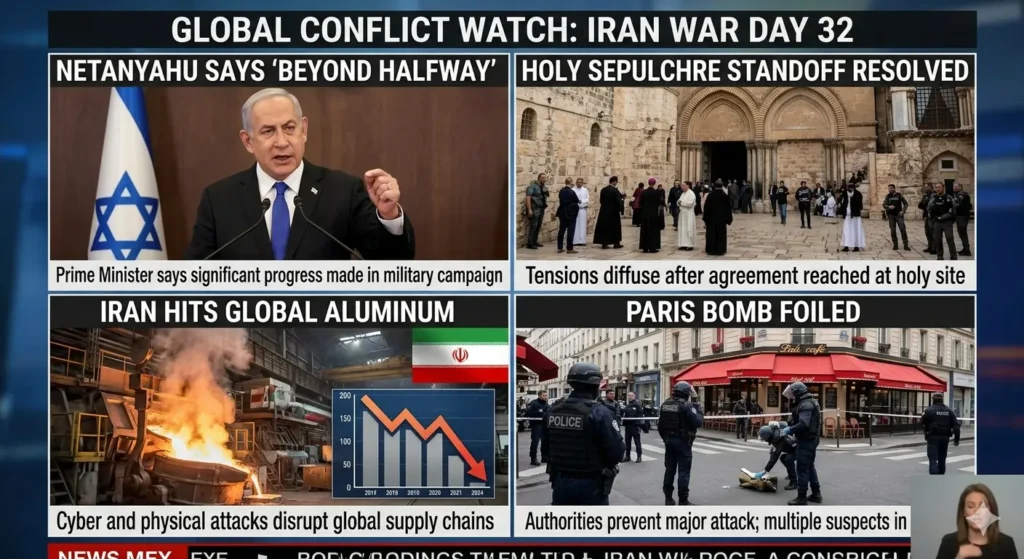 Iran war , hits global Aluminum , Nitanyahu says Beyond halfway.