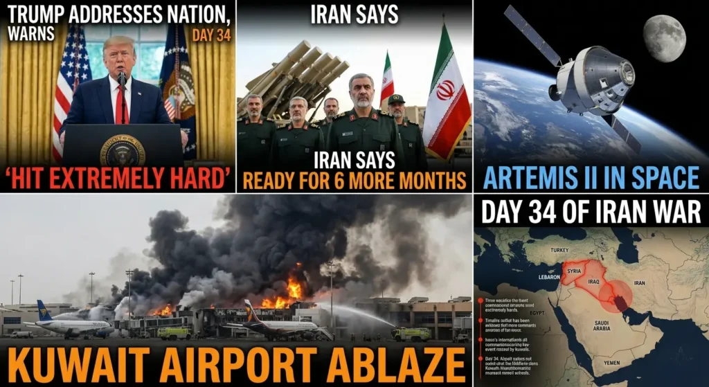 Iran War-Trump says-Hit Extremely Hard-kuwait airport-Artemis in space