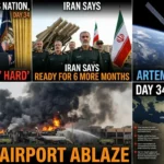 Iran War Day 34:Iran Says Ready for Fight for 6 More Months, Trump Addresses Nation, Warns “Hit Extremely Hard,”Kuwait Airport Ablaze, Artemis II in Space