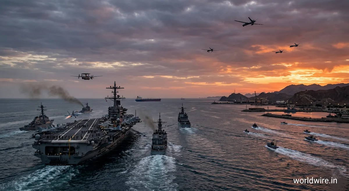 This image shows ongoing US -iran conflict