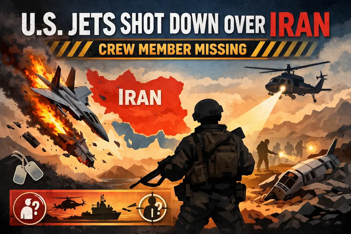 U.S. Fighter Jets Shot Down Over Iran: Search Underway for Missing Crew Member 1 US jets shot drown over iran